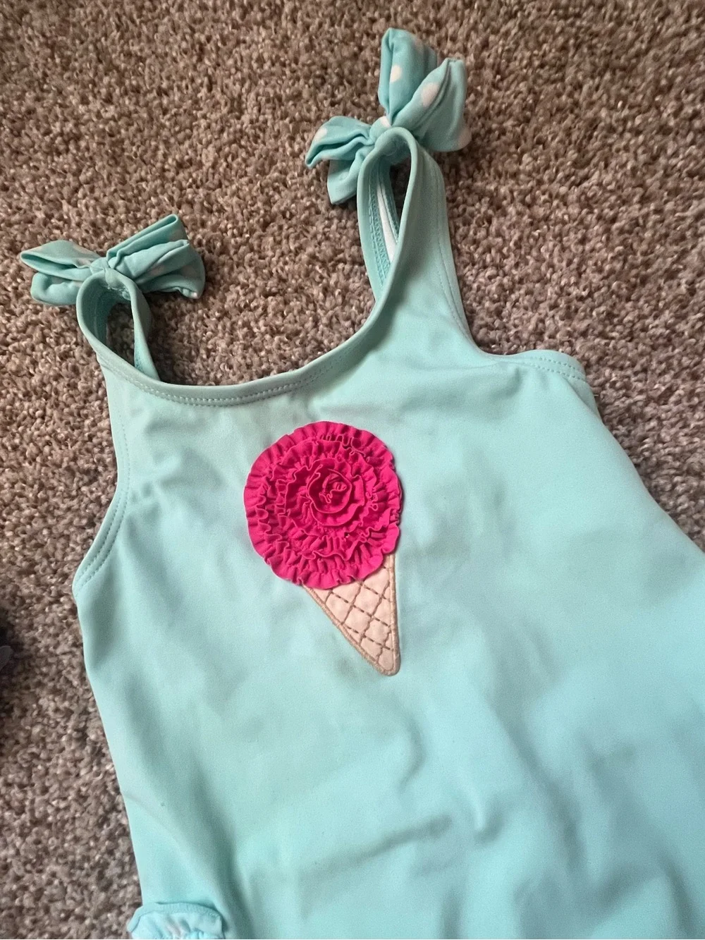 🎉5/$20🎉GYMBOREE Girls' Navy & Mint Ice Cream One-Piece Swimsuits